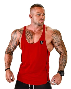 Майка чоловіча спортивна "Strong Lift Wear" червона з чорним 3XL