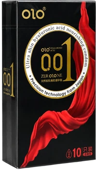 Презервативи OLO Zero1One 001 Ультратонкі латексні з гіалуроновою змазкою 10 шт (ROZ6501053718)