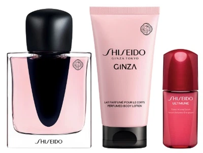 Zestaw damski Shiseido Ginza Woda perfumowana 50 ml + Balsam do ciała 50 ml + Serum do twarzy 10 ml (3423222147686)