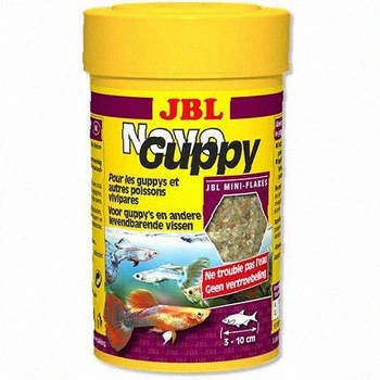 Основной корм JBL NovoGuppy для живородящих рыб, например, гуппи, 100 мл