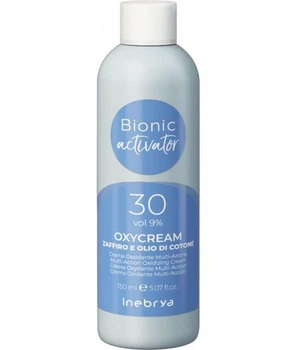 Крем-окислитель сапфир-коллаген Inebrya Bionic Activator Oxycream 30 Vol 9% для усиления яркости цвета окрашенных волос 150 мл