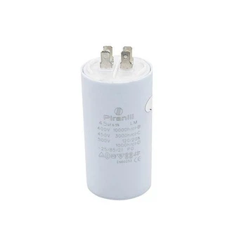Конденсатор пуско-рабочий 45 мкФ 450 В (45uF 450V) CBB60, с клеммами