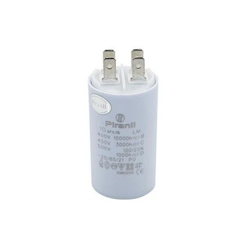 Конденсатор пуско-рабочий 10 мкФ 450 В (10uF 450V) CBB60, с клеммами