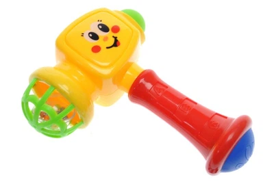 Погремушка молоточек 8105 2 цвета, в сетке YG Toys