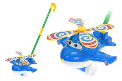 Игрушка каталка на палочке Самолет 9909 в пакете р.59x21,5x20,5 см YG Toys
