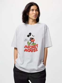 Футболка хлопковая длинная мужская Uniqlo 809878 M Серая (1160646736)