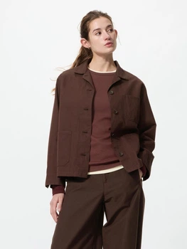 Піджак жіночий Uniqlo 177212260 XL Коричневий (1160678081)