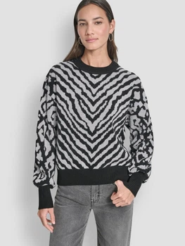 Джемпер женский Donna Karan NY (DKNY) 505967002 XL Черный/Белый (1160691872)