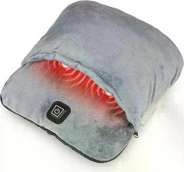 Електрогрілка-масажер для ніг Lomitech Massage Foot Warmer з підігрівом, вібромасажем, USB, сіра