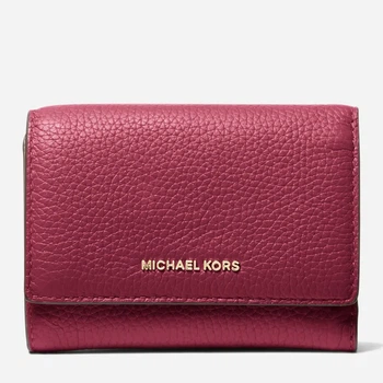 Кошелек женский кожаный для карточек Michael Kors 504779928 Бордовый (1160626136)