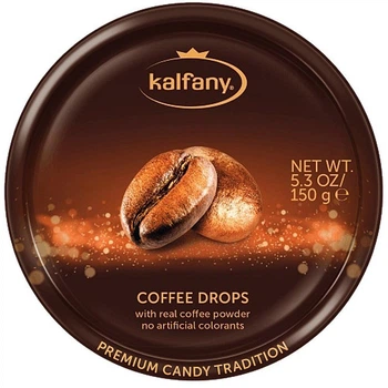 Льодяники Kalfany Coffee Candies зі смаком кави 150 г (4002590000619)