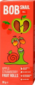 Цукерки Bob Snail Яблуко-Полуниця натуральні 30 г (4820162520316)