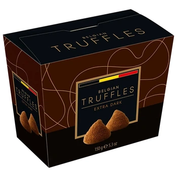 Цукерки Belgian Truffles шоколадні трюфелі Extra Dark 150 г (5420066370032)