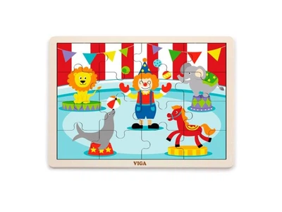 Деревянный пазл Цирк Viga Toys 16 элементов
