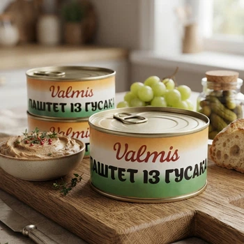 Паштет из гусака Valmis 290 г мясной паштет с гусиным вкусом в жестяной банке
