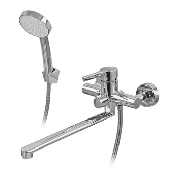 Змішувач для ванни ZERIX REX-006 (EURO) CHROME з нерж. сталі (Колір хром) (ZX6118)