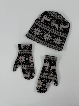 Шапка дитяча UT SHPK05 2258 One size чорний з оленем