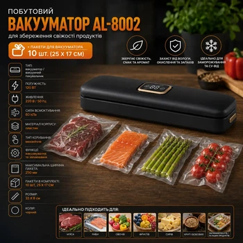 Вакуумний пакувальник AL-8002 чорний