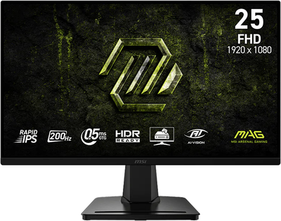 Монітор 24.5" MSI MAG 256F E20 Black (4711377395038)