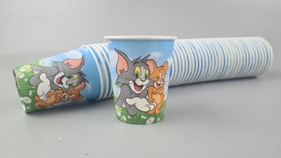 Стаканы бумажные одноразовые, 175 мл, TOM and JERRY, ST, 50 штук, для горячих и холодных напитков