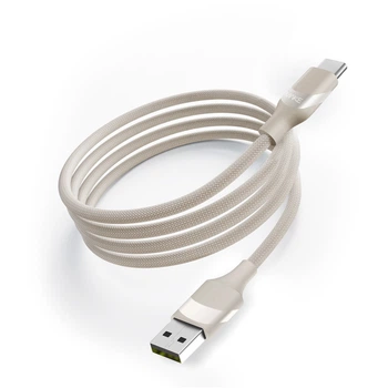 Кабель MAKE USB to Type-C 3A 1м Braid Beige