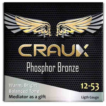 Струны для акустической гитары Craux Strings (Калибр 12-53)