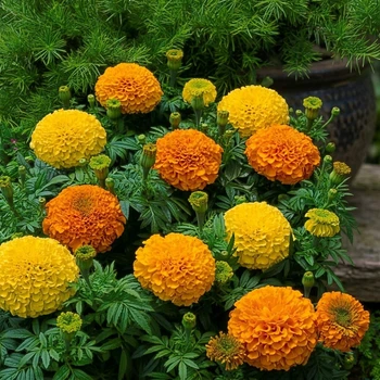 Семена Бархатцы прямостоячие ‘Sugar & Spice’ Mix, Tagetes erecta 10 шт/уп