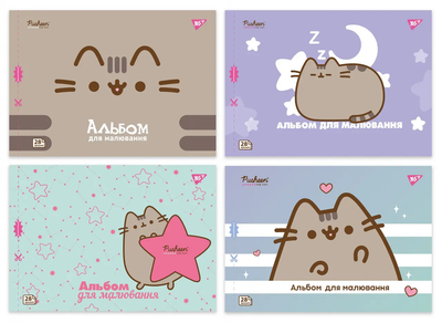 Альбом для малювання А4, 28 аркушів з перфорацією, 100 г/м2, мікс Pusheen 130590 Yes
