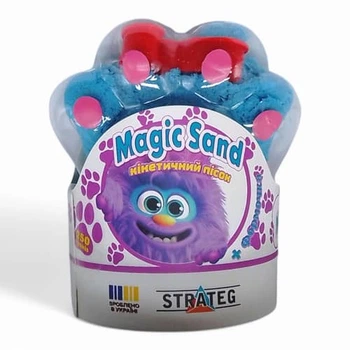 Кінетичний пісок Magic sand Лапка Strateg 0,250 кг (блакитний) (39407)