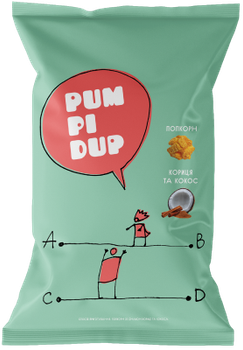 Попкорн с кокосом и корицей, 90 г, ТМ pumpidup