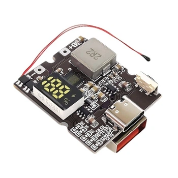 Модуль павербанка USB / Type-C QC4 PD 3.0 22.5W 5А с цифровым индикатором, powerbank, плата заряда Li-Ion