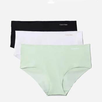 Набор трусиков слипов женских Calvin Klein 621948820 XL 3 шт Черный/Белый/Зеленый (1160735923)