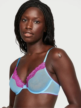 Бюстгальтер с косточками Victoria's Secret 224309041 32C Голубой (1160612614)