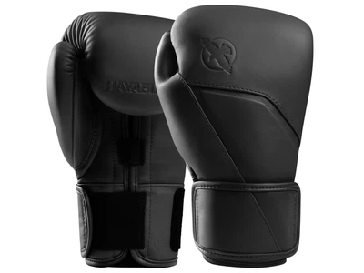 Боксерські рукавички HAYABUSA E1 Leather Boxing Gloves 14 унцій чорний (6096)