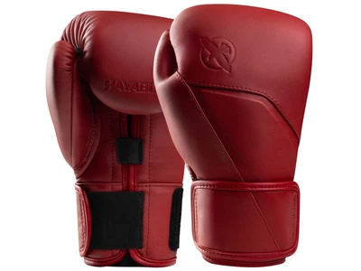 Боксерські рукавички HAYABUSA E1 Leather Boxing Gloves 14 унцій червоний (6096)