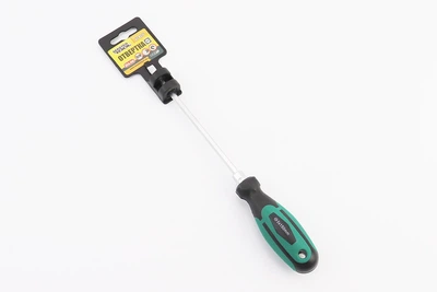 Отвертка шлицевая магнитная SL5x150 мм, рукоятка с TPR, MASTERTOOL