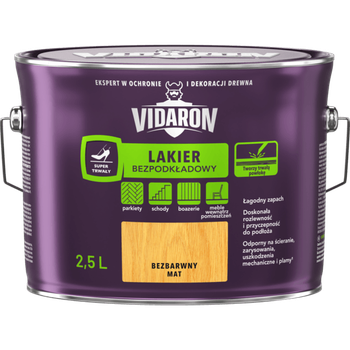 Vidaron - Лак для паркета без грунтовки, 0.75 л., Бесцветный матовый