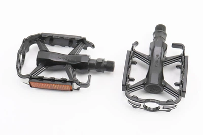 Педали для велосипеда MTB 9/16" M224DU, алюминиевые, чёрно-серебристые Wellgo