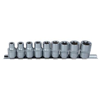 Набор насадок Torx 1/2" 9шт CrV для ремонта автомобилей 0,725 кг