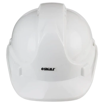 Каска строительная 8 точек крепления Sigma 21,5x29x21 см HDPE белая