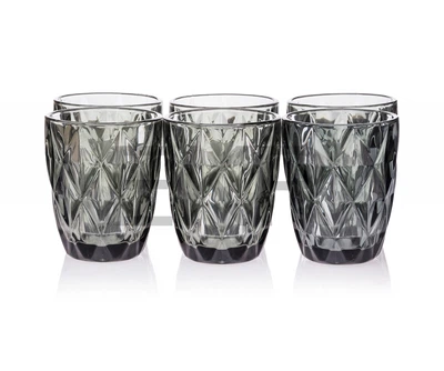 Набір кольорових склянок 6шт Glassware 270 мл Сірий EK9009