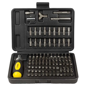 Отвёртка с реверсом 101 шт CrV 22,5x35x3 см пластиковый кейс