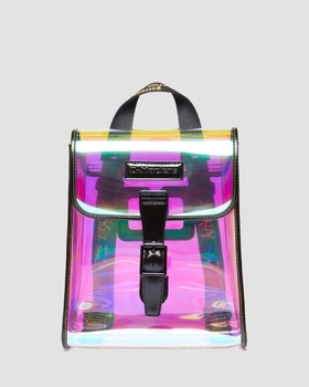 Женский рюкзак DR. MARTENS Iridescent Transparent PU Mini Backpack Multi+Black IRIDESCENT TPU+FELIX RUB OFF AB053613 (89611)