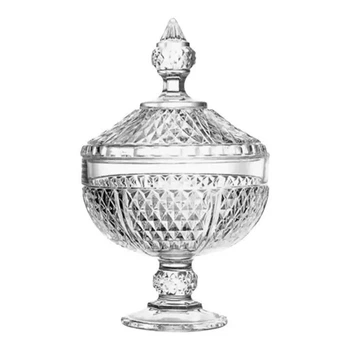 Ваза для сладостей с крышкой, конфетница, фруктовница Pasabahce Diamond 135 х 153мм