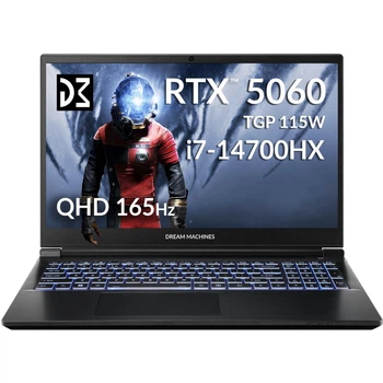 Dream Machines RG5060-15UA21 15.6” QHD 144Hz/i7-14700HX/32 GB/SSD 1TB/RTX5060/GLAN/DOS (RG5060-15UA21)