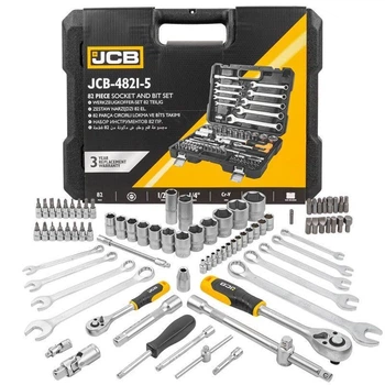 Набір інструменту комбінований 82 пр. 1/4", 1/2" (6-гр.) (4-32 мм) | 56913 | JCB