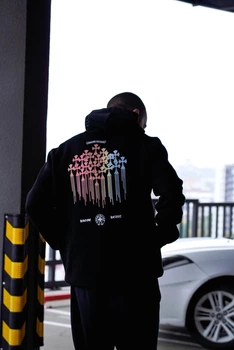 Зіп-худі Chrome Hearts лого Різнокольорове 2XL Чорний