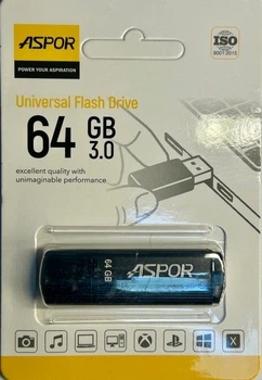 USB Flash Aspor AR121 64GB- чорний
