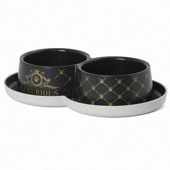 Moderna Double Trendy Dinner Luxurious МОДЕРНА ЛАКШЕРИЗ подвійна миска для котів, 2х350мл