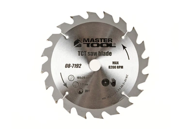 Диск пильный для дерева MASTERTOOL с твердосплавными напайками 185×20×20T адаптер 20-16 08-7192